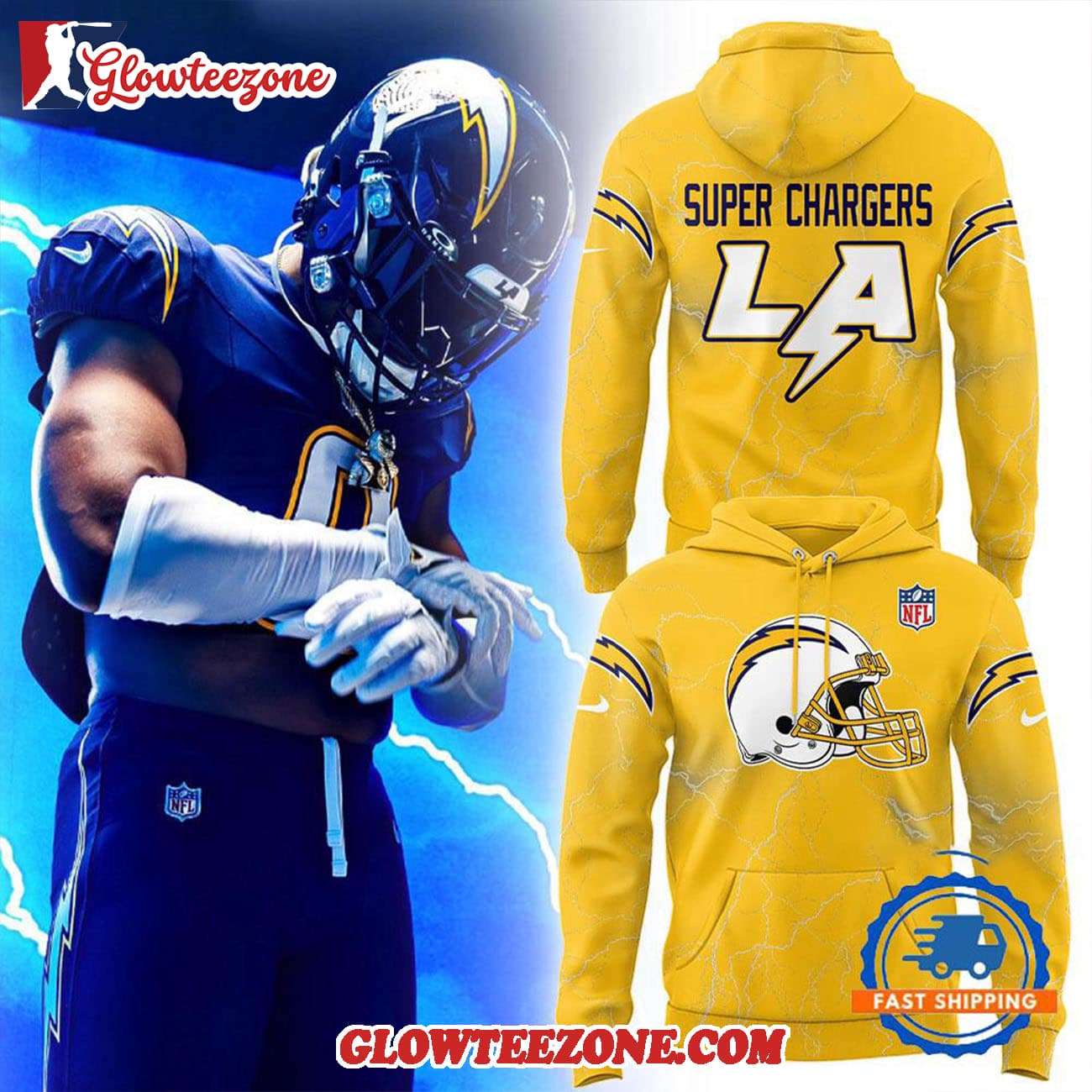 Los Angeles Chargers Release New Alternate Uniforms For 2026 Hoodie