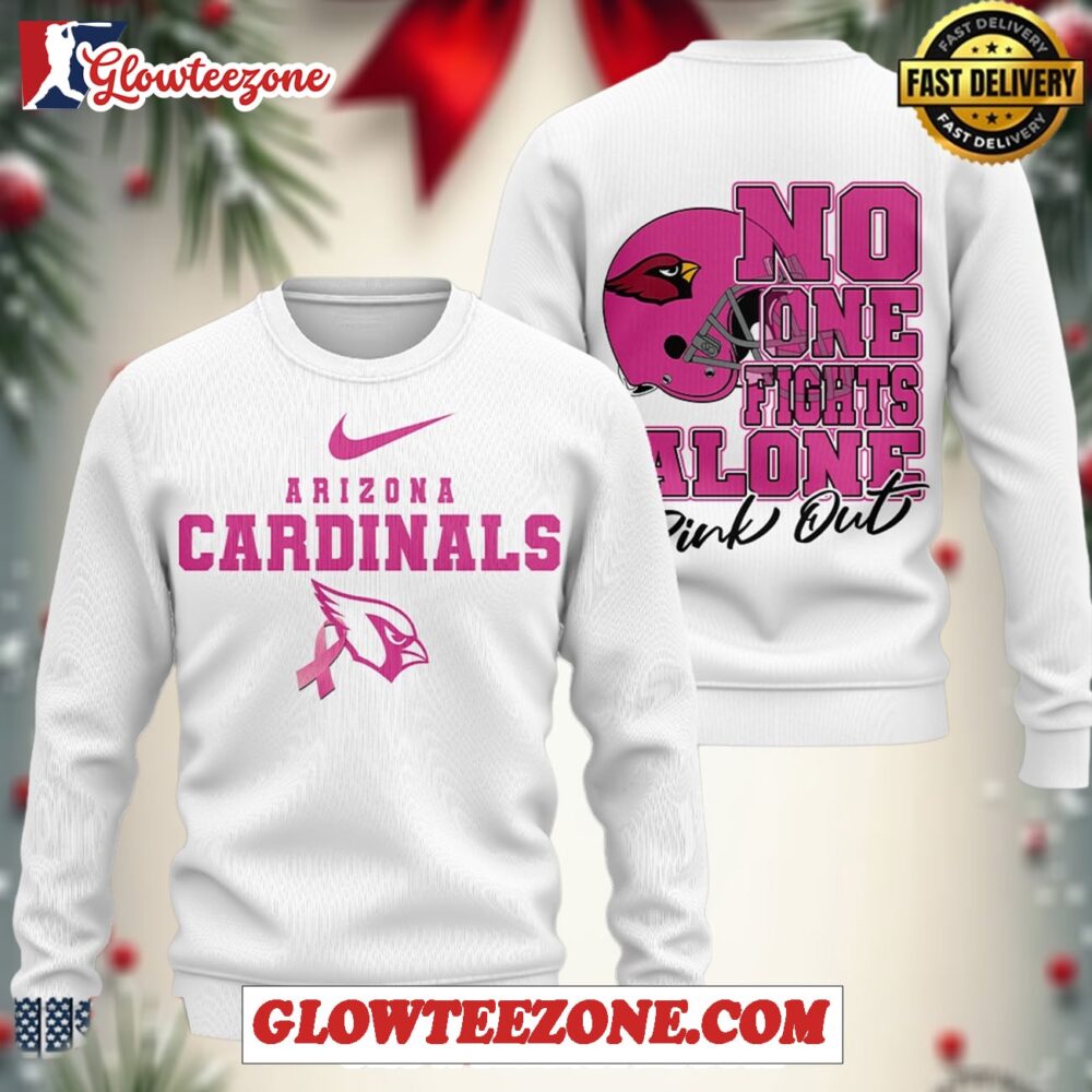 Arizona Cardinals Nfl Breast Cancer October 2025 Special White Sweatshirt 1