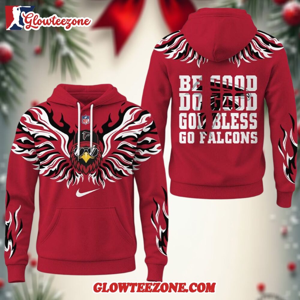 Atlanta Falcons 2025 Nfl Fire Wings All Over Print Hoodie Shirt 1