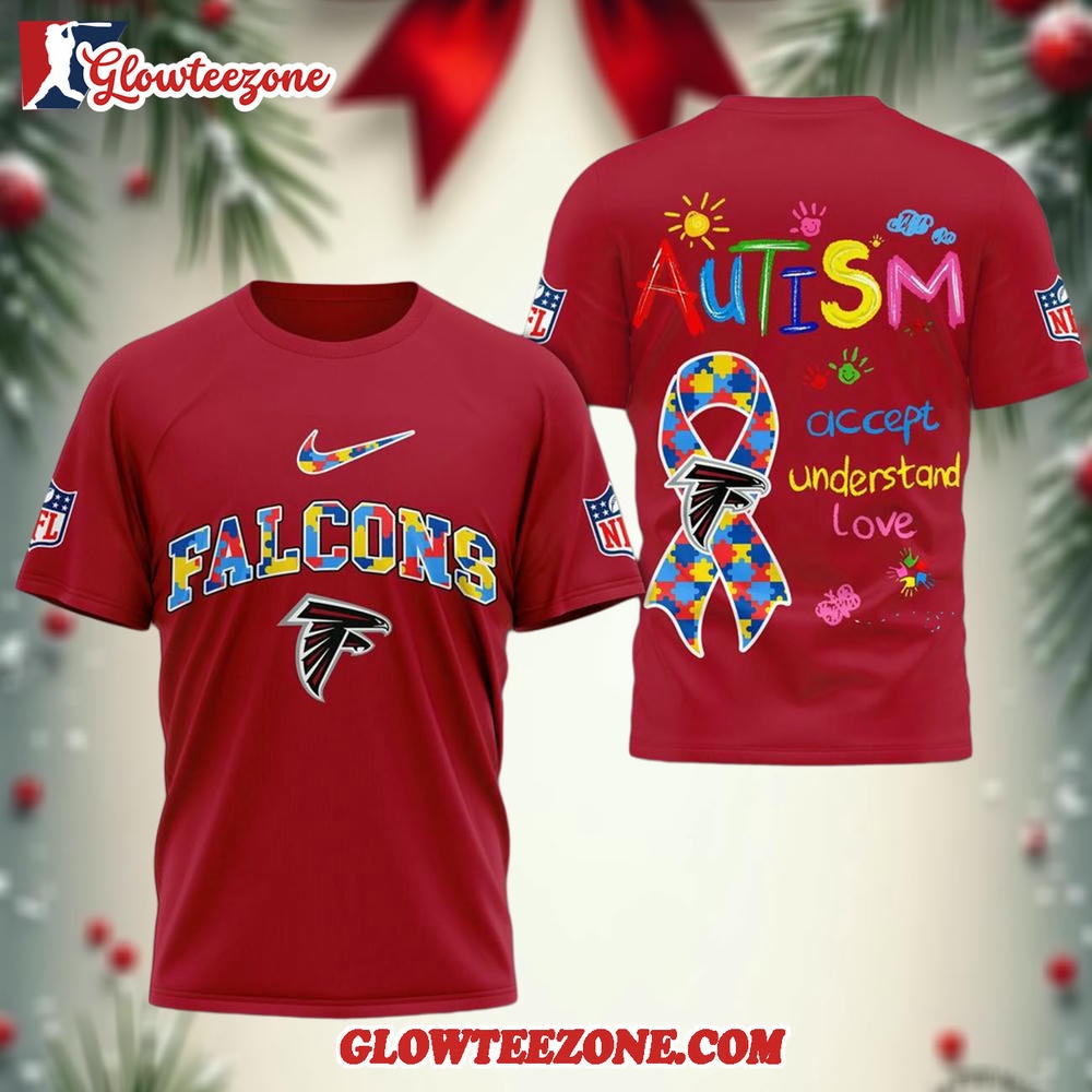Atlanta Falcons Autism Awareness 3d Shirt 1