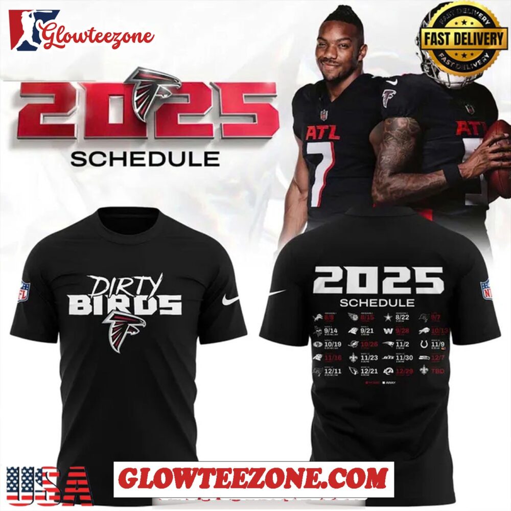 Atlanta Falcons New Season 2025 Schedule 3d Shirt 1