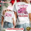 Atlanta Falcons Nfl In October We Wear Pink And Watch Womens Shirt 1