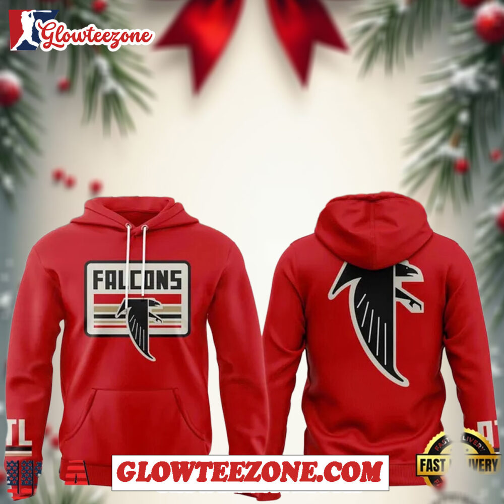 Atlanta Falcons Nfl Throwback All Over Print Hoodie Red 1