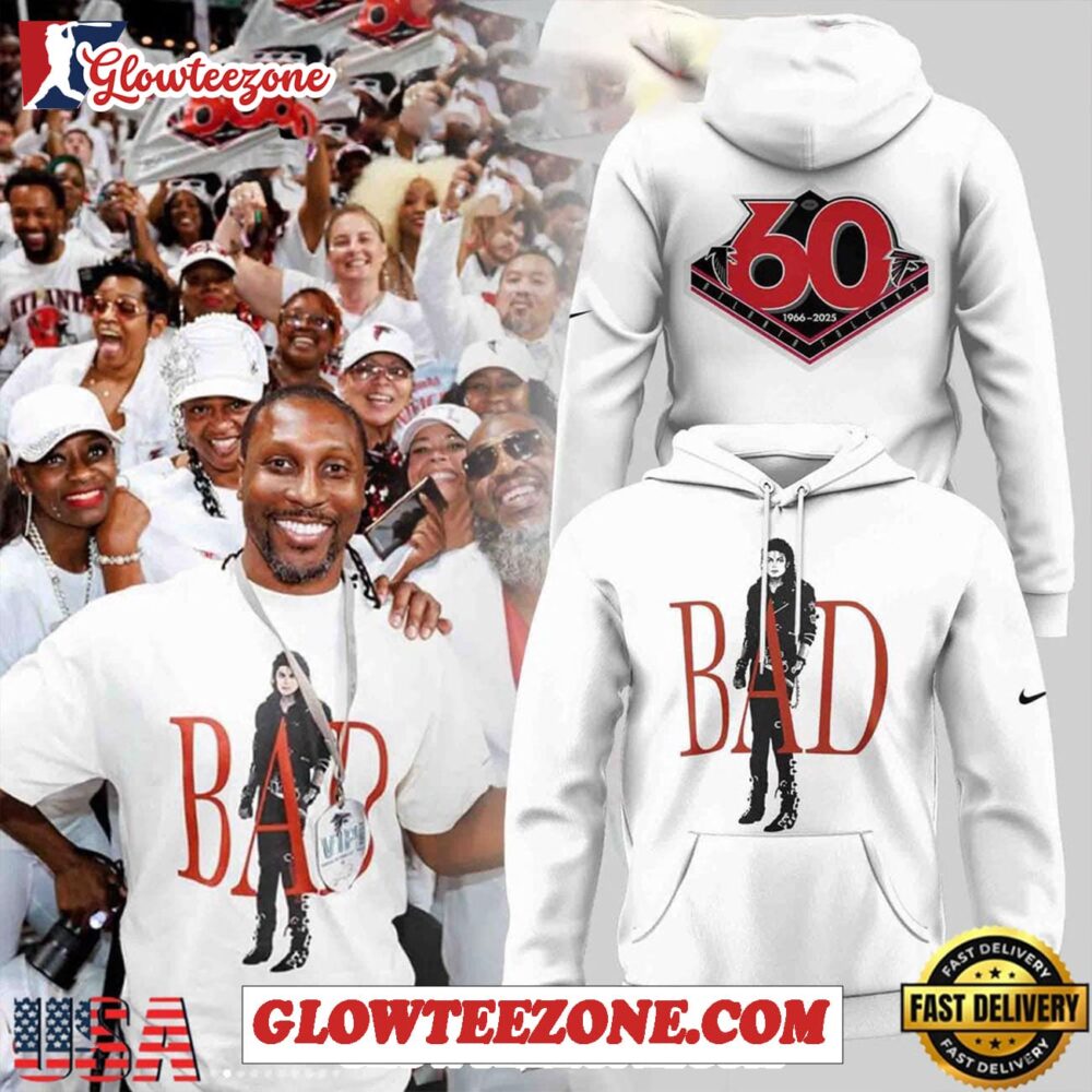 Atlanta Falcons X Michael Jackson Bad 60th Anniversary Special Edition All Over Print Hoodie 1