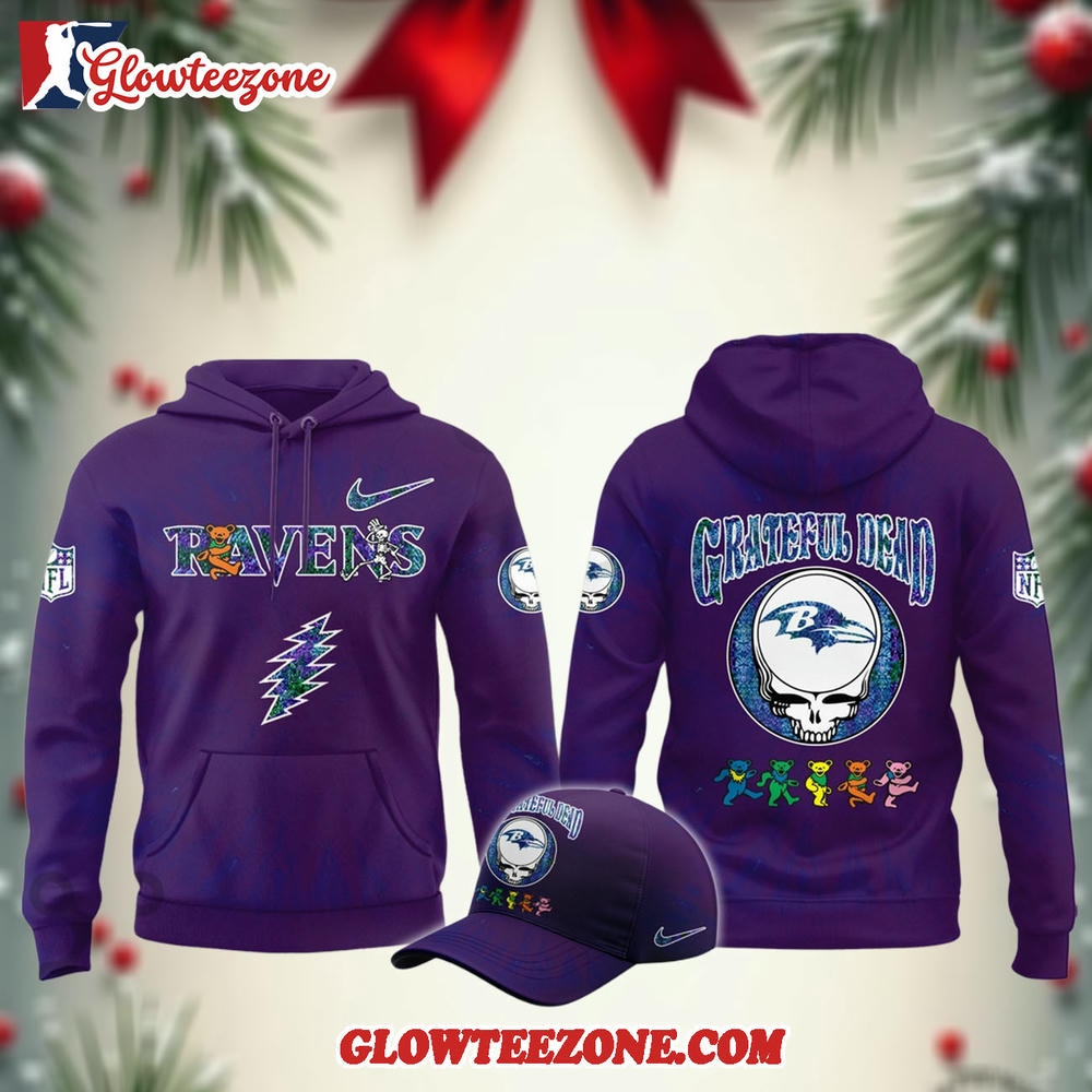 Baltimore Ravens Grateful Dead Limited Hoodie 1