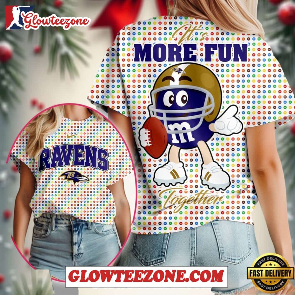 Baltimore Ravens Nfl More Fun Together 2025 Womens Shirt 1