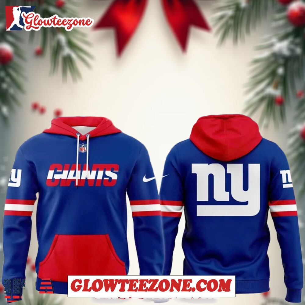 Blue New York Giants Vintage New Edition Hoodie Shirt 1