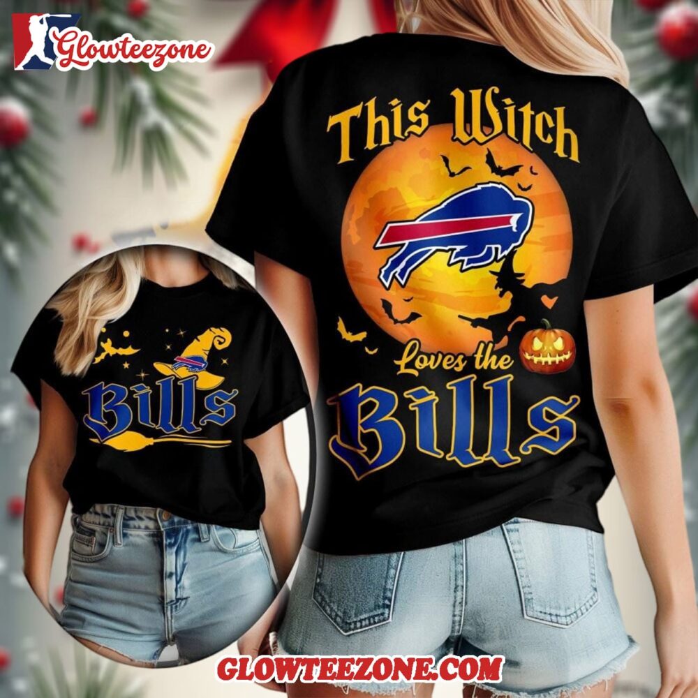 Buffalo Bills 2025 Nfl Halloween Witch Unisex 3d Shirt 1
