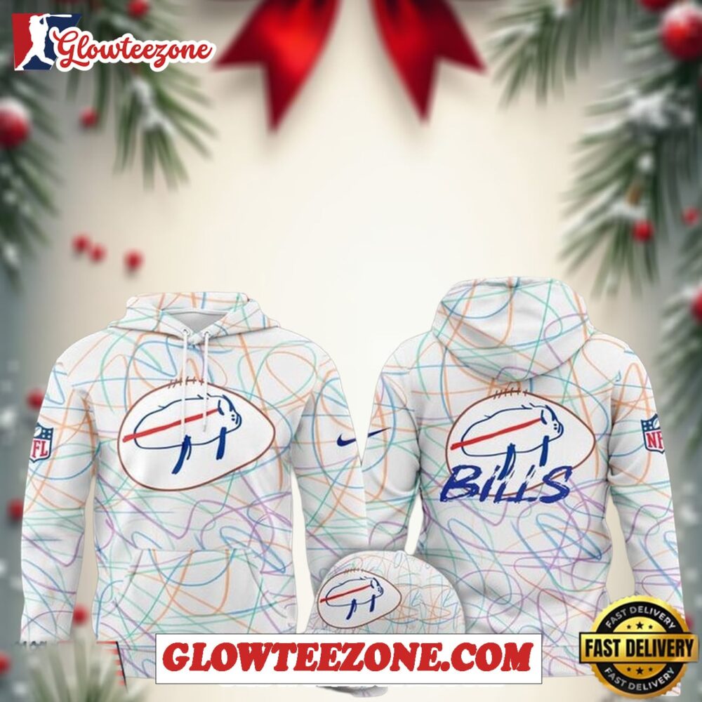 Buffalo Bills Designed By Patients At Buffalos Oishei Childrens Hospital All Over Print Hoodie 1