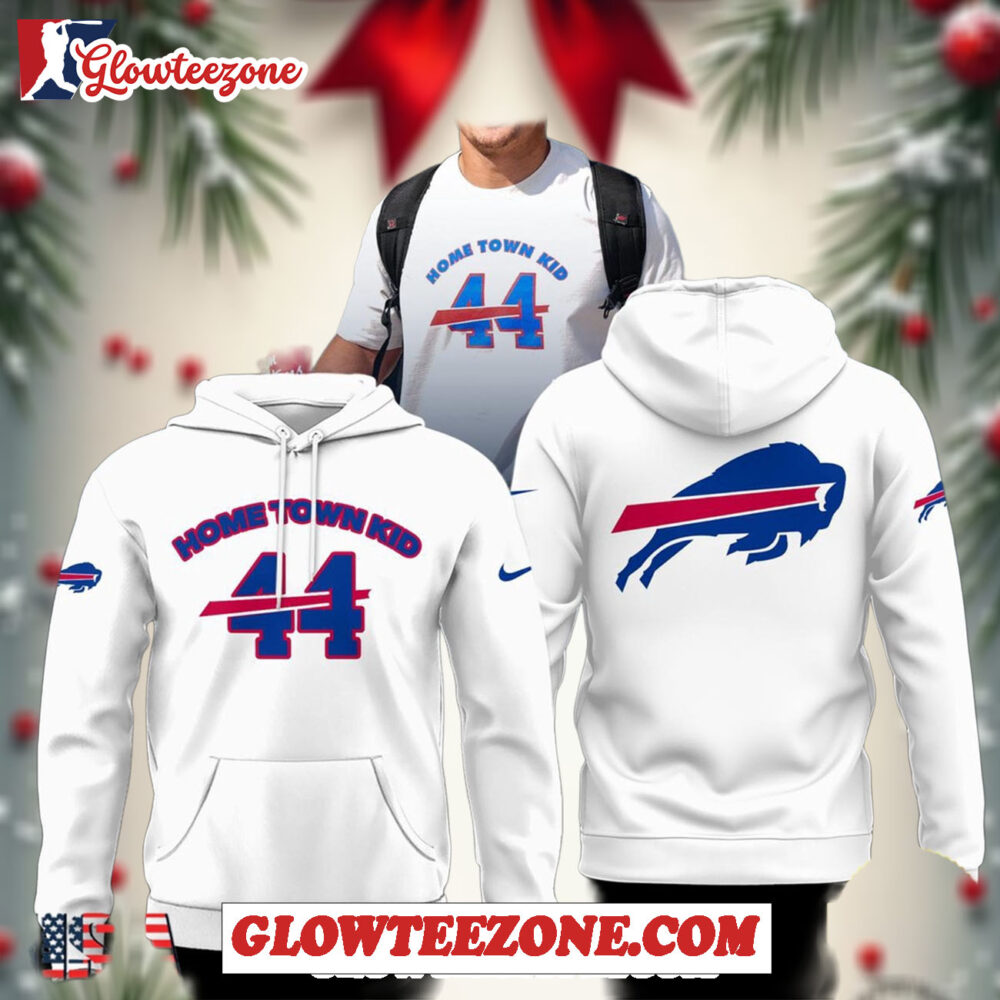 Buffalo Bills Home Town Kid 2025 White Unisex Hoodie 1