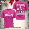 Buffalo Bills Nfl Bartender October Breast Cancer Awareness Unisex 3d Shirt 1