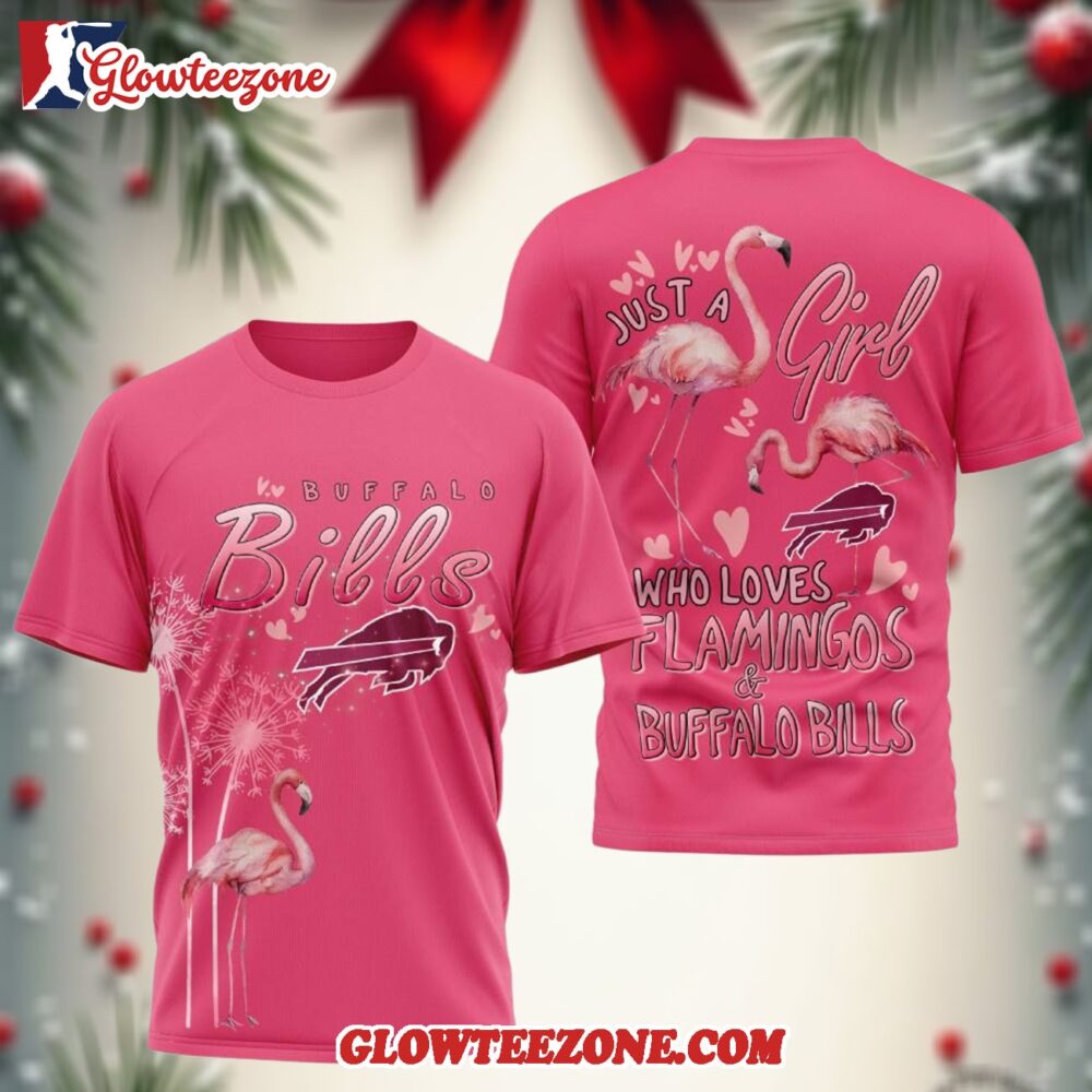 Buffalo Bills Nfl Just A Girl Who Loves Flamingo 3d Shirt 1