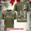 Buffalo Bills Nfl Salute To Service 2025 Special Camo 3d Shirt 1