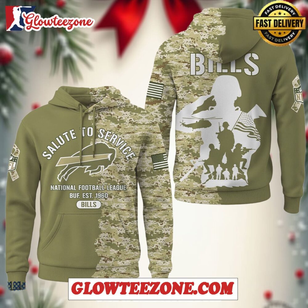 Buffalo Bills Nfl X Salute To Servicee 2025 Unisex Hoodie Shirt 1