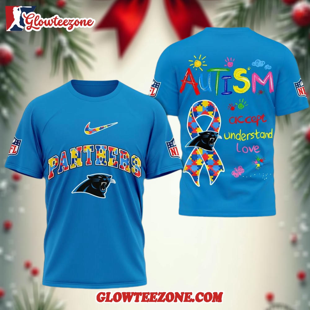 Carolina Panthers Autism Awareness 3d Shirt 1