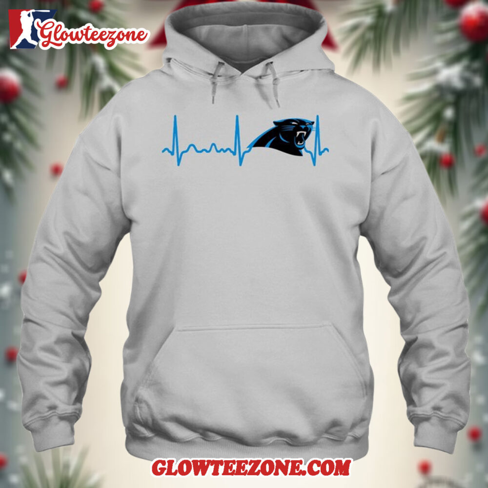 Carolina Panthers Heartbeat Hoodie Unisex Football T shirt Hoodie 1