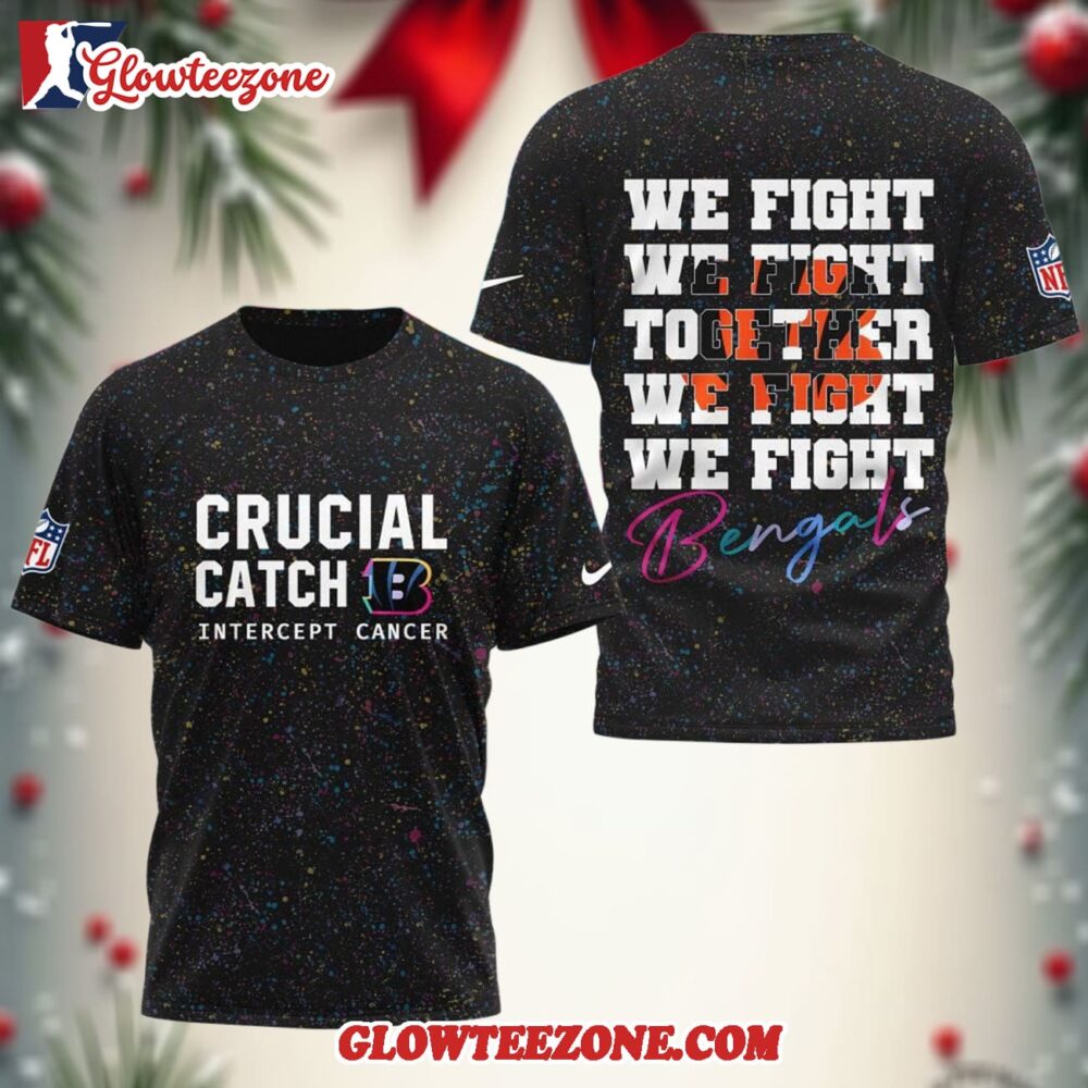 Chicago Bears 2025 Nfl Crucial Catch Intercept Cancer We Fight Together 3d Shirt 1