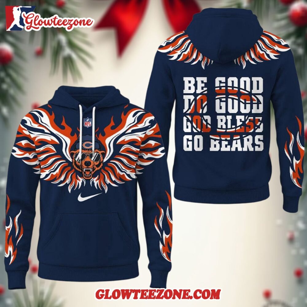 Chicago Bears 2025 Nfl Fire Wings All Over Print Hoodie Shirt 1