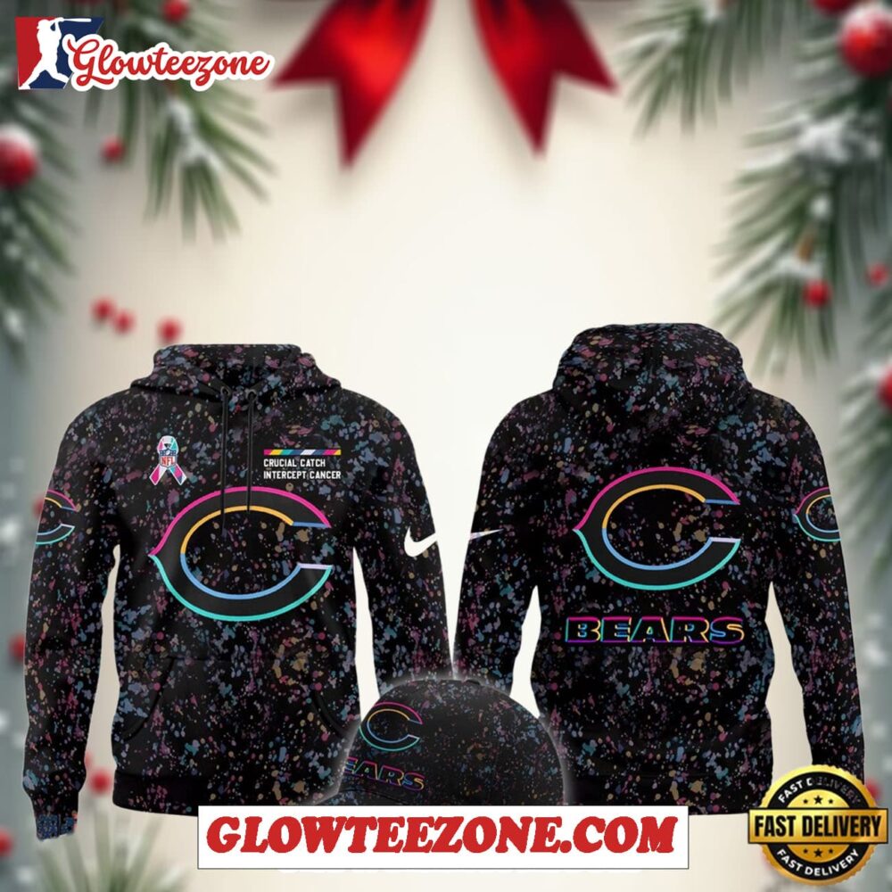 Chicago Bears Crucial Catch Intercept Cancer 2025 Limited Edition Hoodie Shirt 1