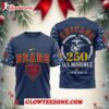 Chicago Bears Usmc 250 Years Semper Fi 3d Shirt 1