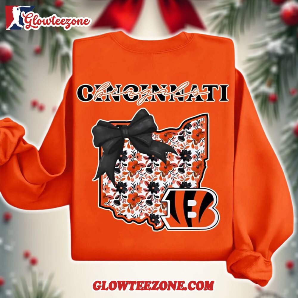 Cincinnati Bengals 2025 Nfl Cozy State Bow Sweatshirt 1