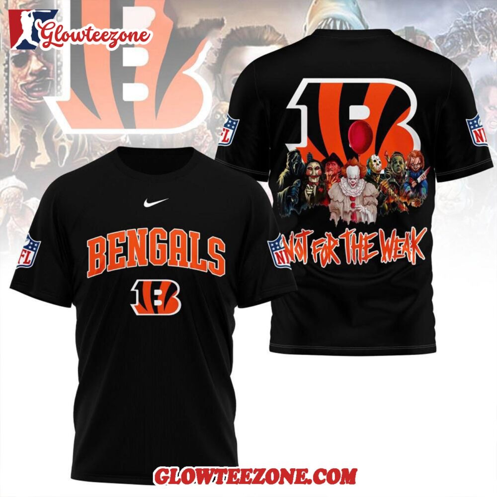 Cincinnati Bengals 2025 Nfl Not For The Weak Halloween All Over Print Shirt 1