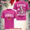 Cincinnati Bengals Nfl Bartender October Breast Cancer Awareness Unisex 3d Shirt 1