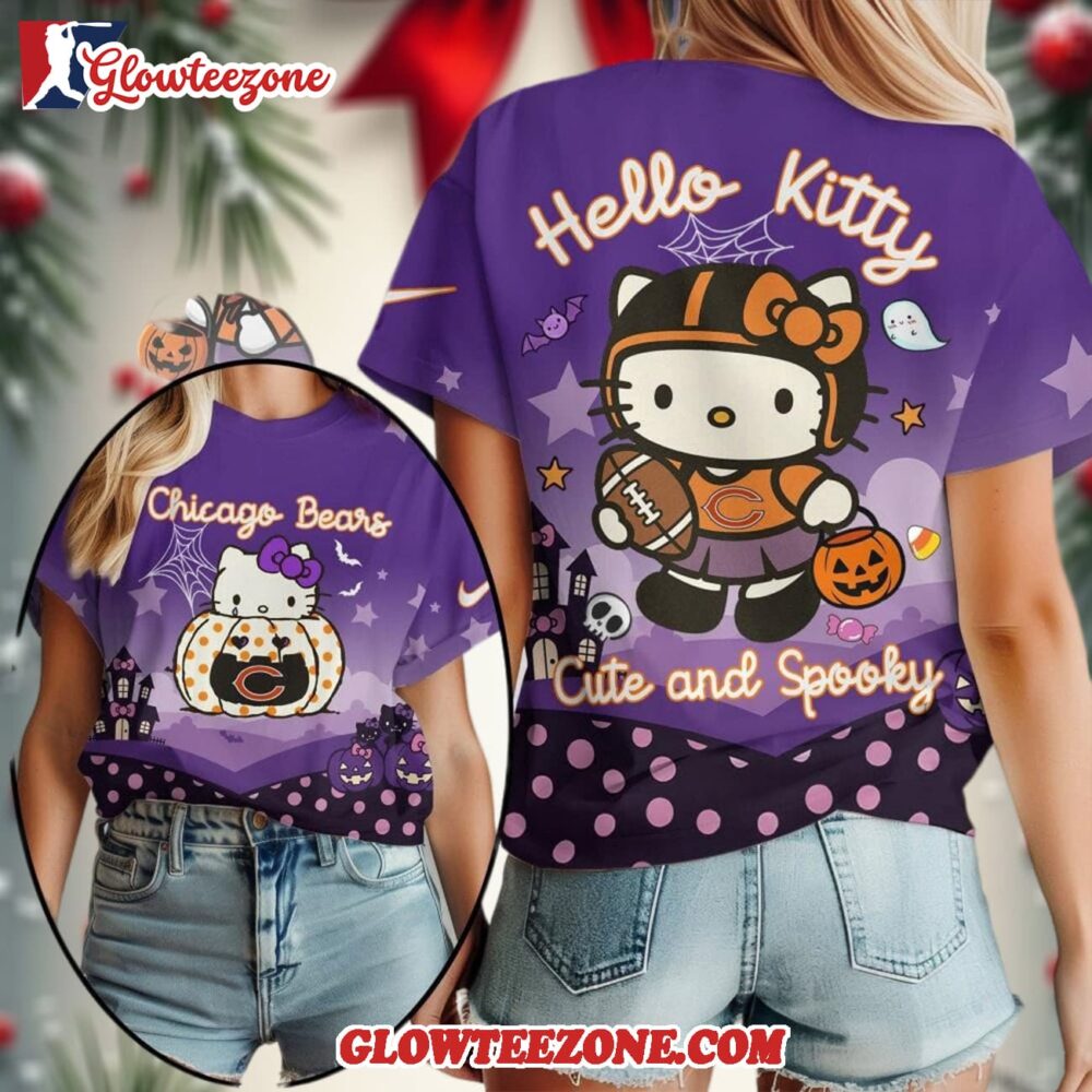 Cincinnati Bengals Nfl Hello Kitty Cute And Spooky Halloween 2025 Unisex 3d Shirt 1