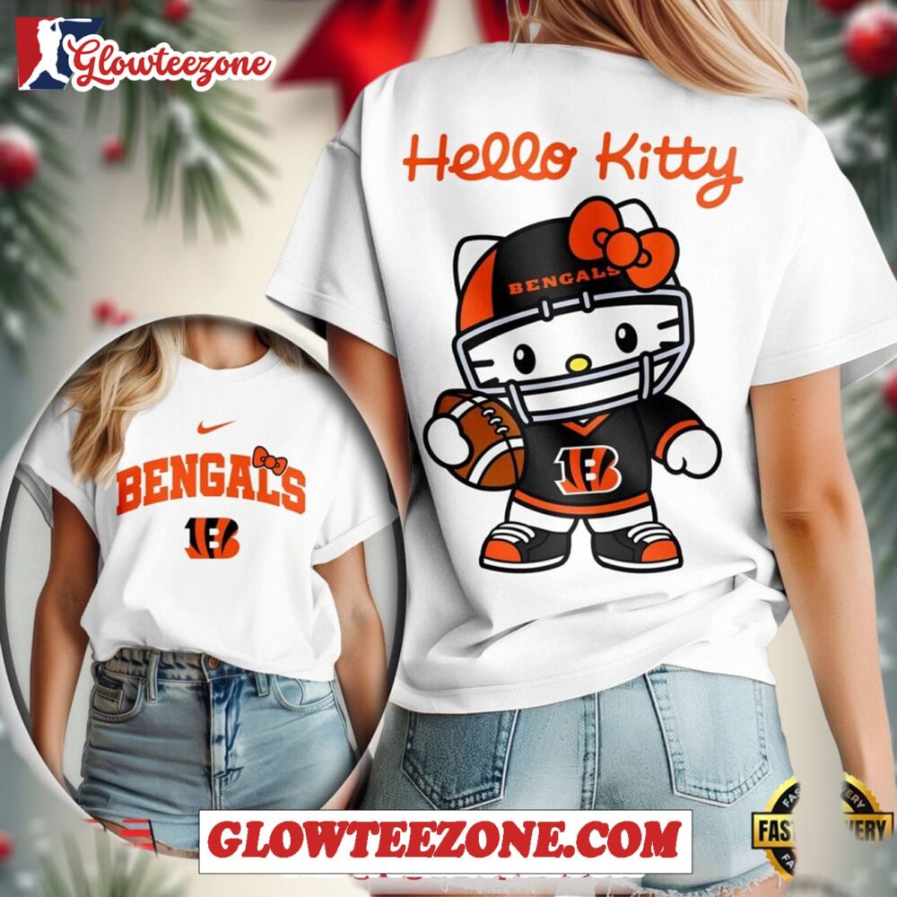 Cincinnati Bengals Nfl Hello Kitty Womens 3d Shirt 1