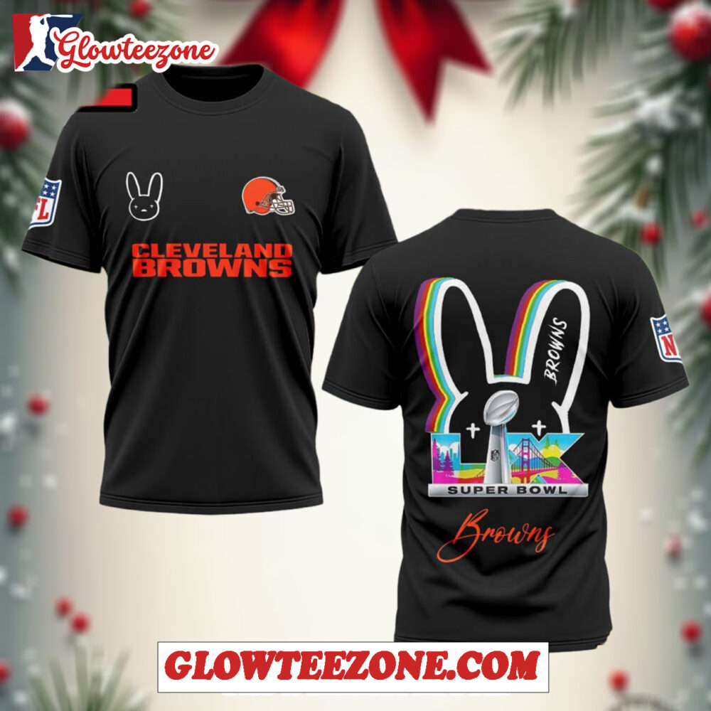 Cleveland Browns X Bad Bunny Super Bowl Lx 2026 All Over Print Shirt 1