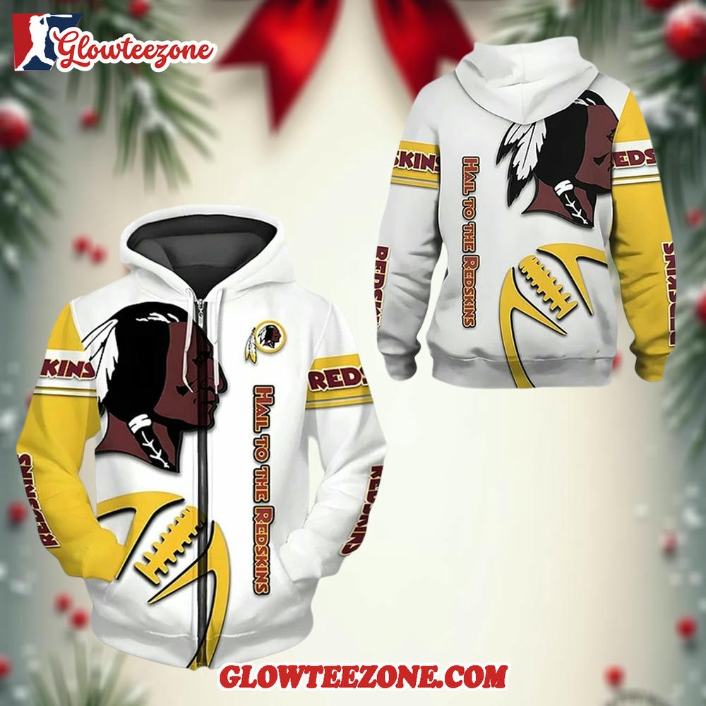 Commanders Hail To The Redskins Zip Hoodie 1