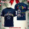 Dallas Cowboys Autism Awareness 3d Shirt 1