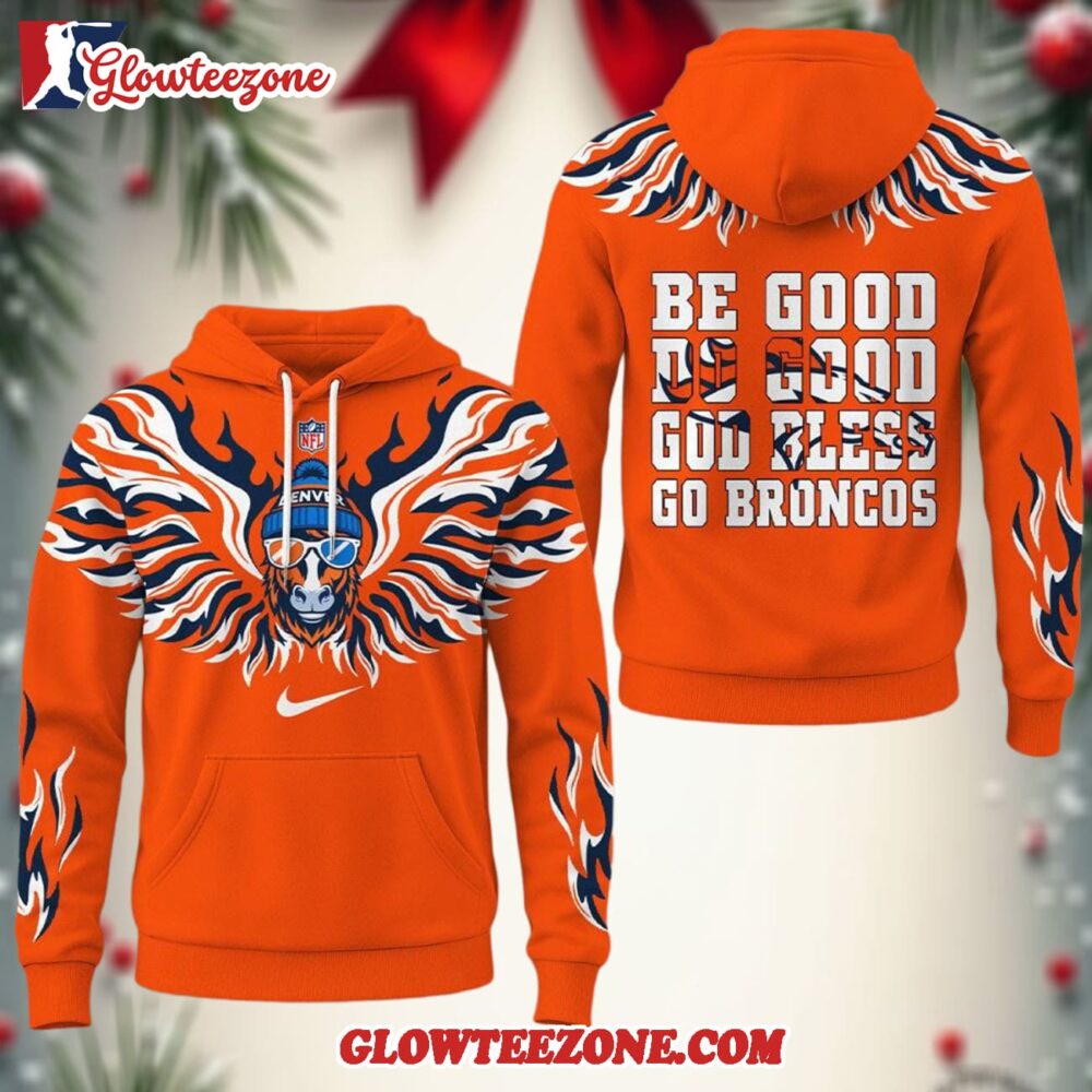 Denver Broncos 2025 Nfl Fire Wings All Over Print Hoodie Shirt 1