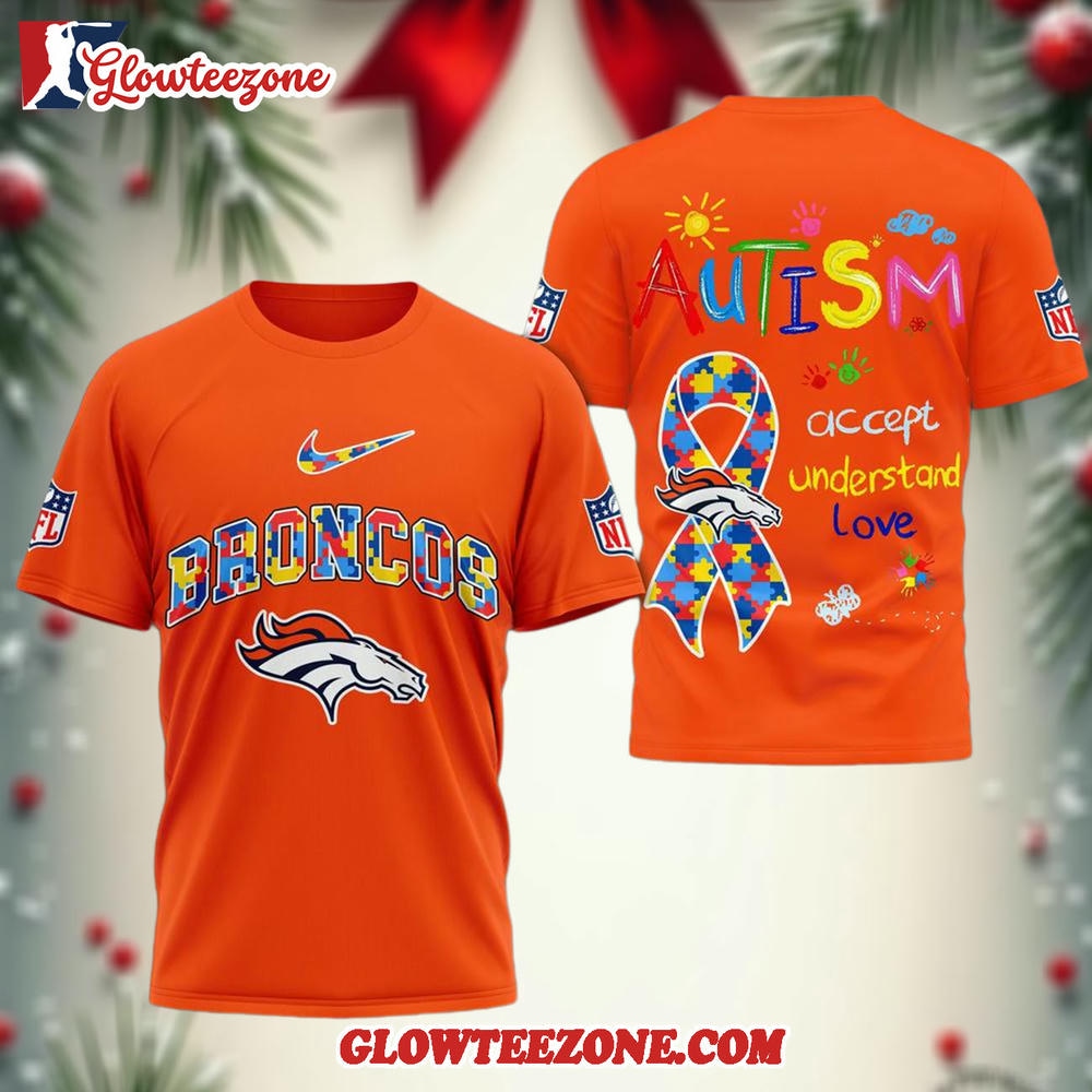 Denver Broncos Autism Awareness 3d Shirt 1