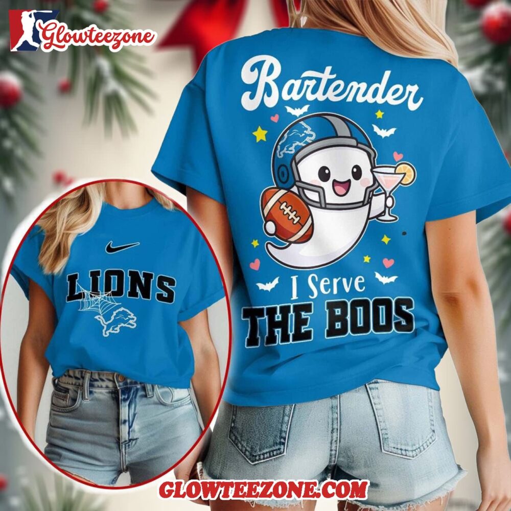 Detroit Lions 2025 Nfl Bartender Halloween Fan All Over Print Shirt 1