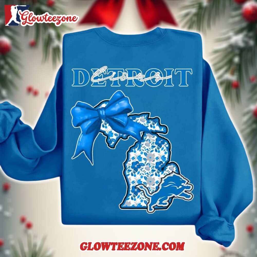 Detroit Lions 2025 Nfl Cozy State Bow Sweatshirt 1