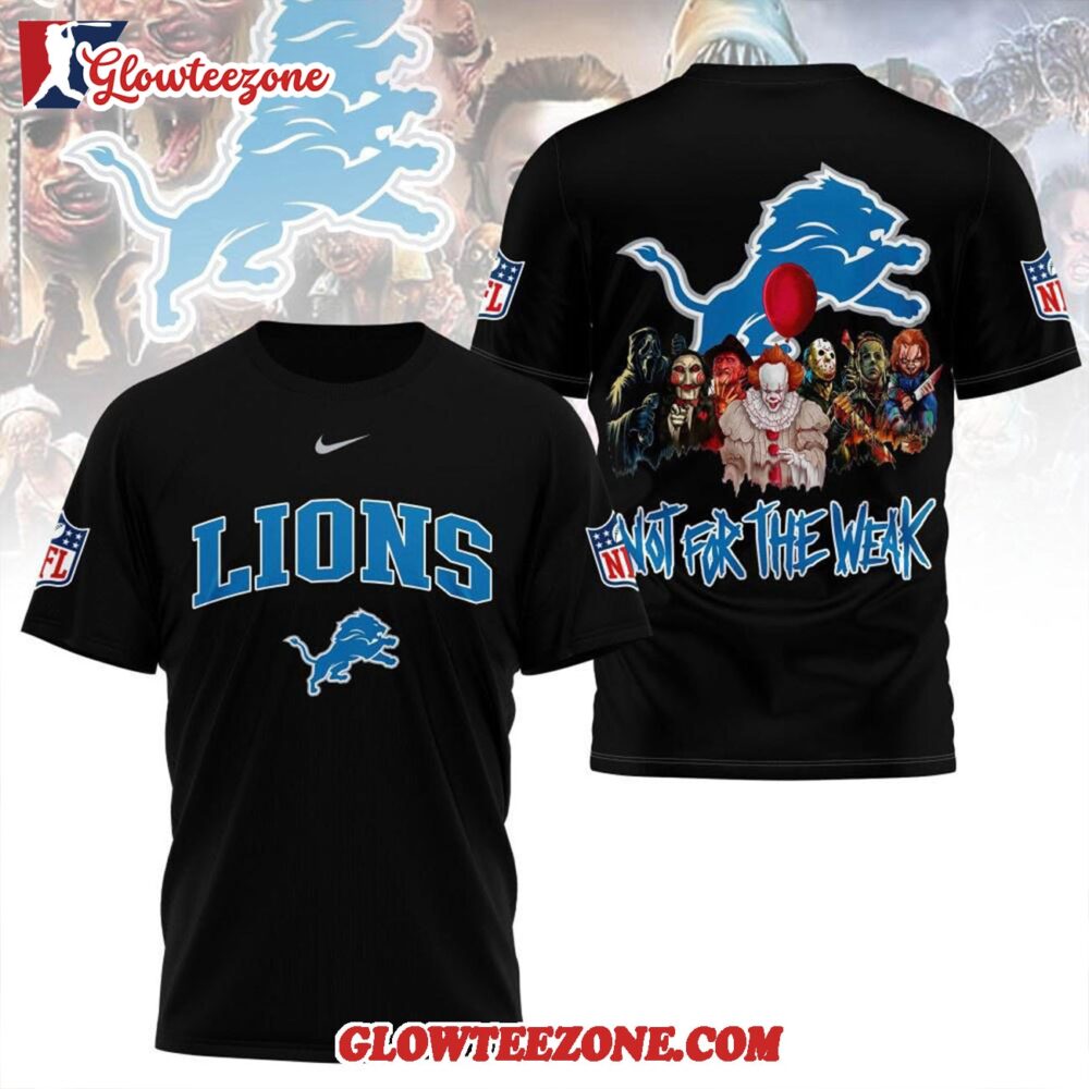 Detroit Lions 2025 Nfl Not For The Weak Halloween All Over Print Shirt 1