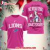 Detroit Lions Nfl Bartender October Breast Cancer Awareness Unisex 3d Shirt 1