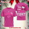 Detroit Lions Nfl Her Fight Is Our Fight X Hello Kitty 3d Shirt 1