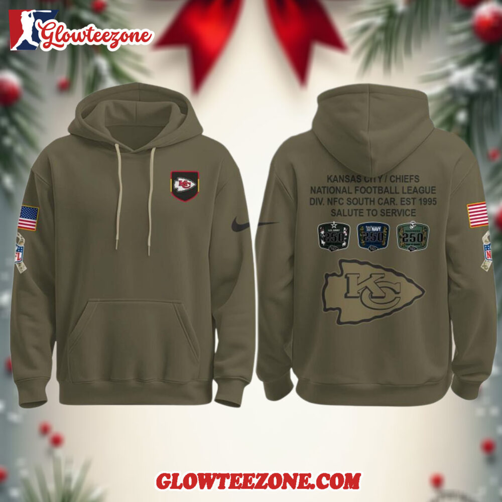 Exclusive Version Kansas City Chiefs 250th Salute To Service 2025 Hoodie Shirt 1