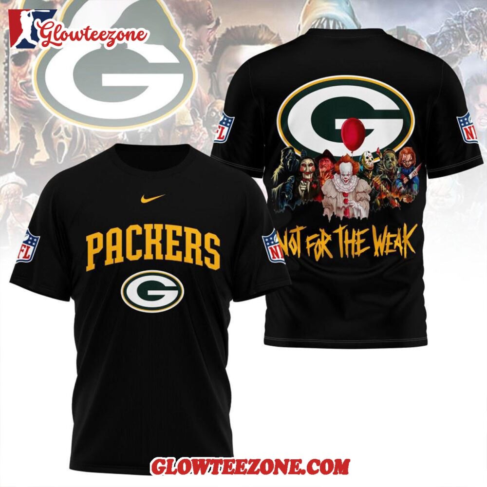Green Bay Packers 2025 Nfl Not For The Weak Halloween All Over Print Shirt 1