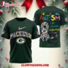 Green Bay Packers Autism Awareness 3d Shirt 1