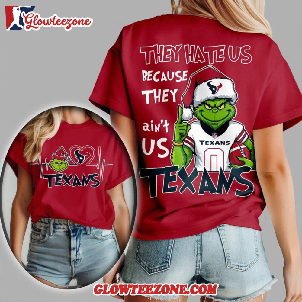 Houston Texans 2025 Nfl Christmas Grinch They Hate Us All Over Print Shirt 1