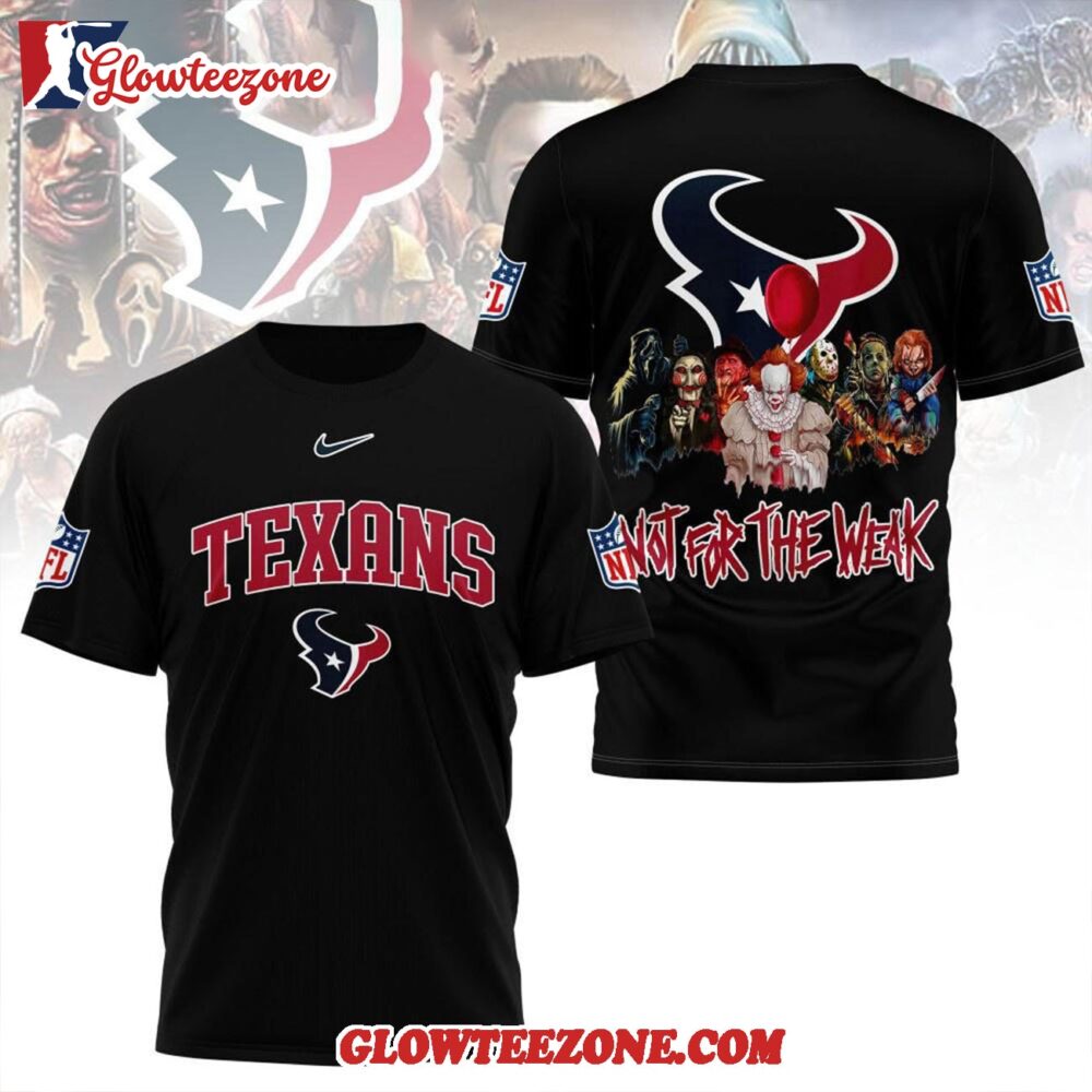 Houston Texans 2025 Nfl Not For The Weak Halloween All Over Print Shirt 1