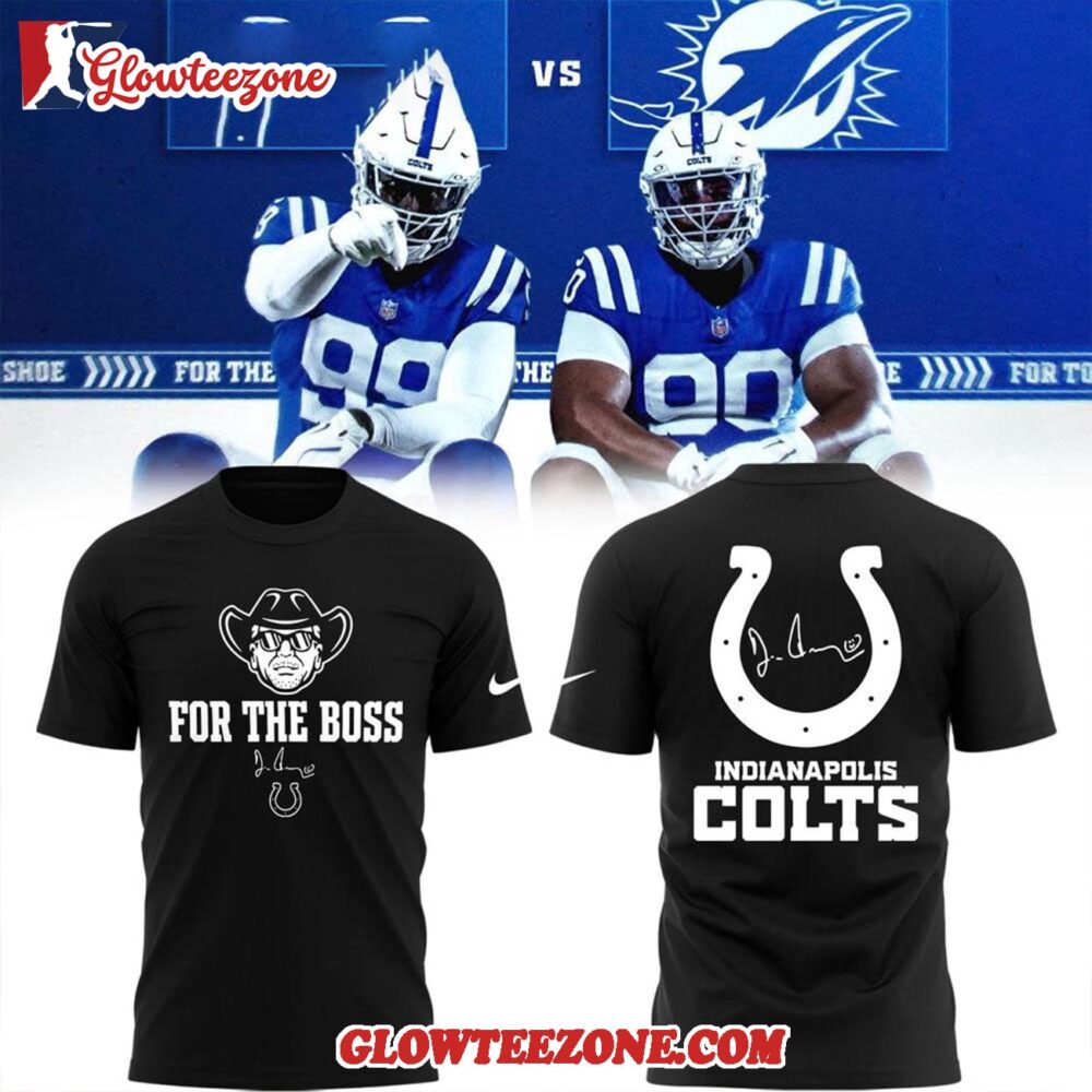 Indianapolis Colts 2025 Nfl For The Boss Black T Shirt 1