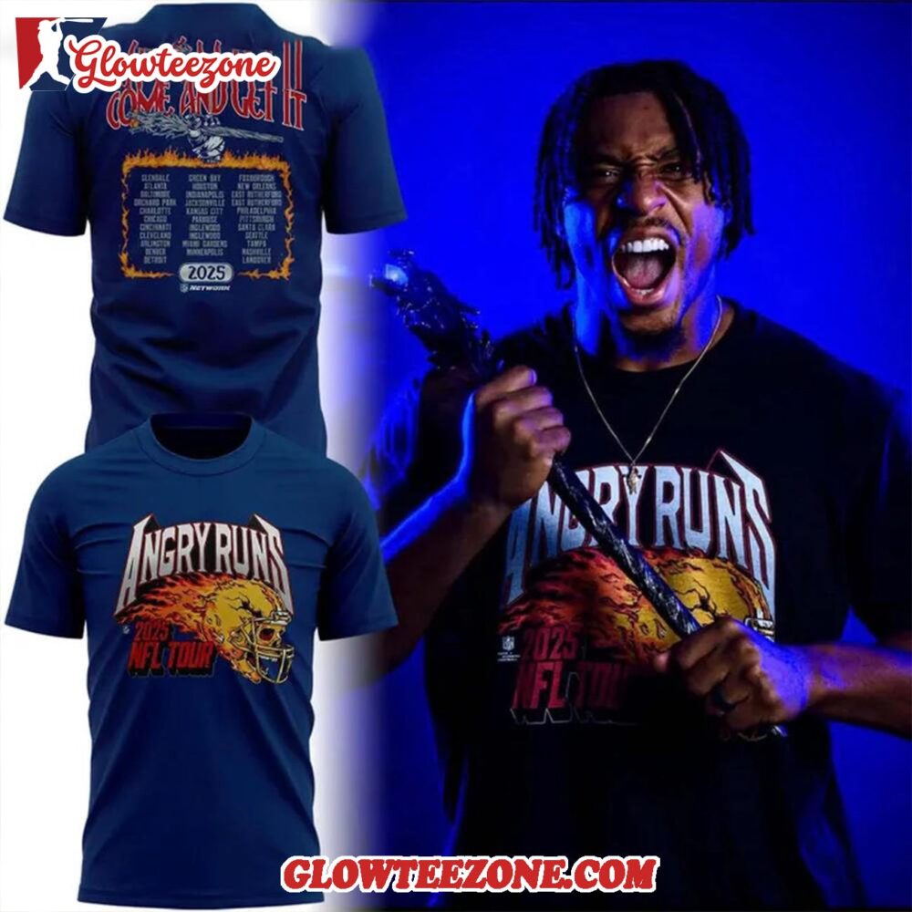 Indianapolis Colts Angry Runs 2025 Nfl Graphic Blue T Shirt 1