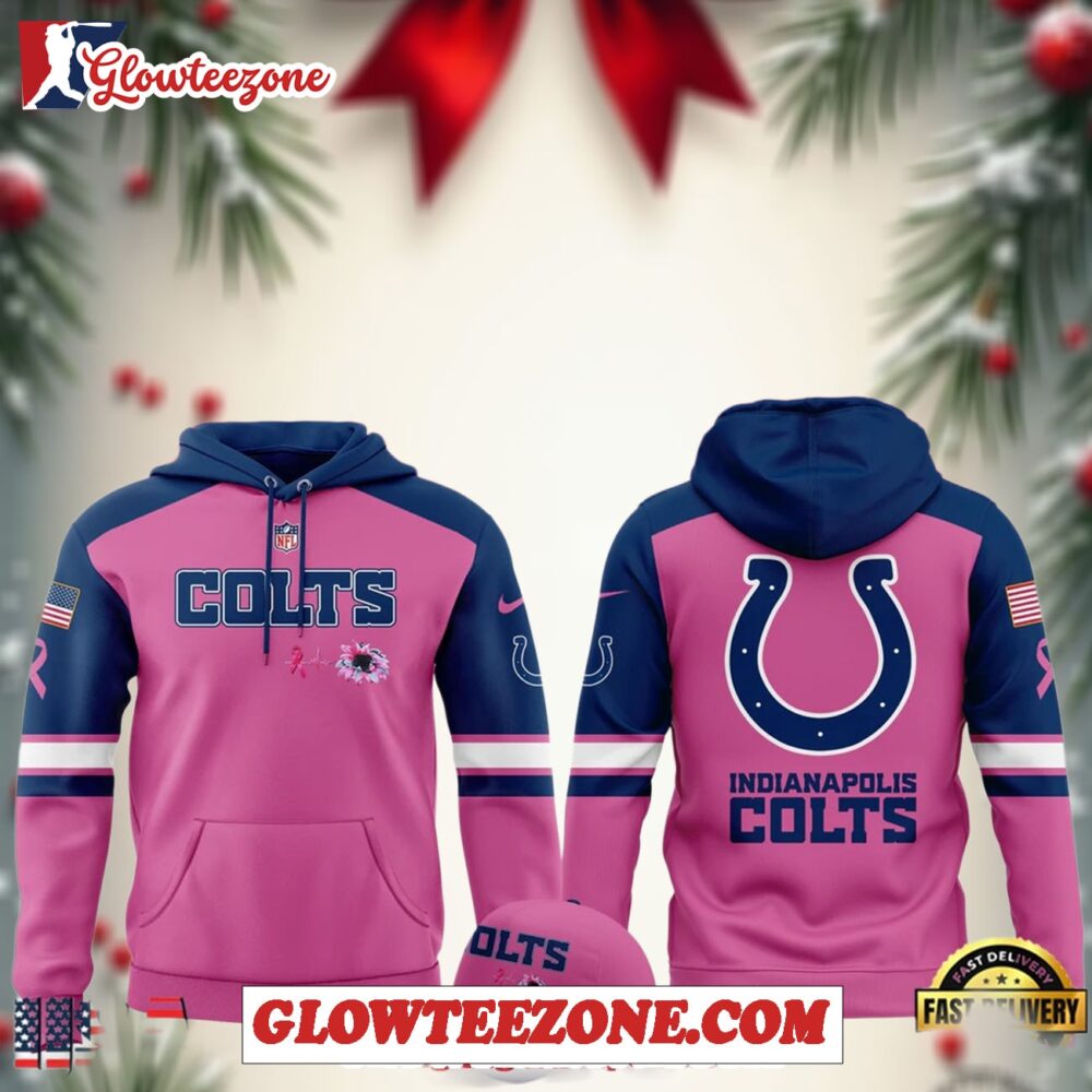 Indianapolis Colts Breast Cancer Awareness 2025 Limited Hoodie 1