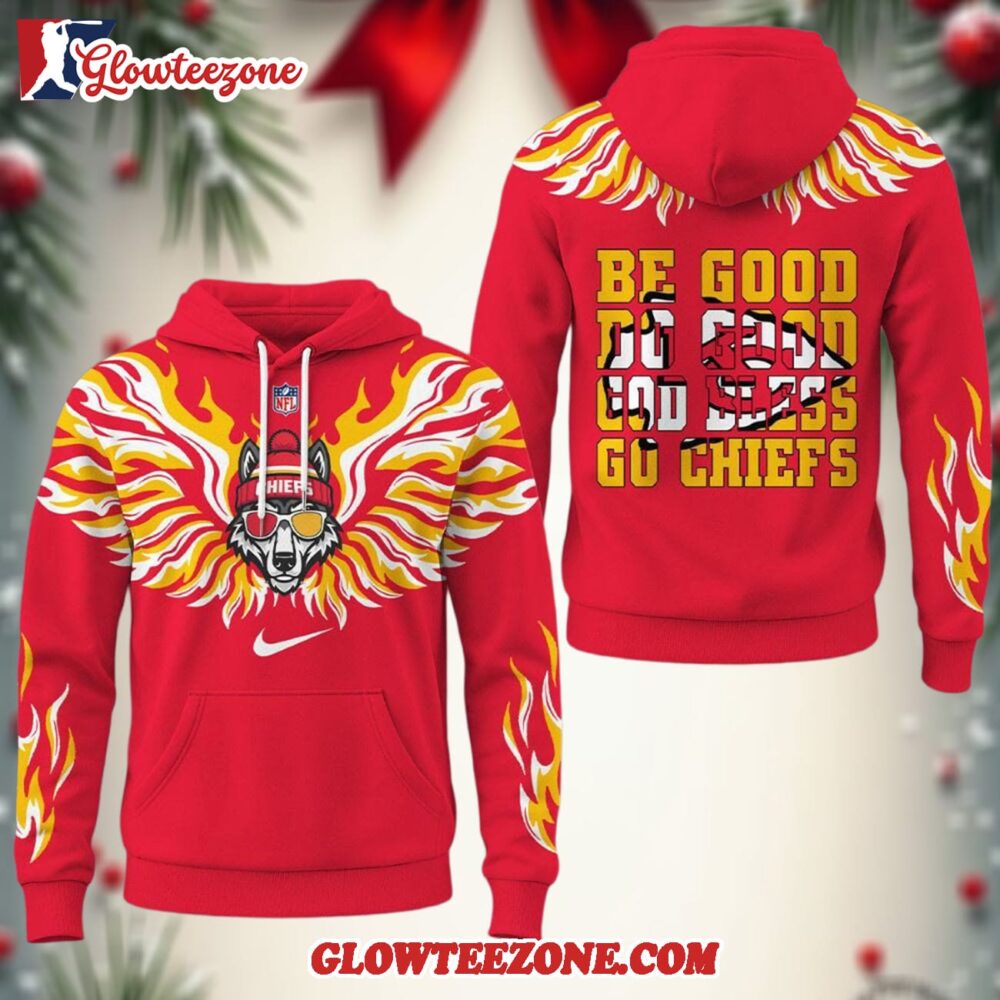 Kansas City Chiefs 2025 Nfl Fire Wings All Over Print Hoodie Shirt 1