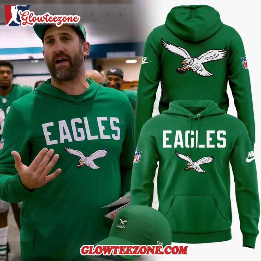 Kelly Green Philadelphia Eagles Big And Tall Alt Pack Dri fit Hoodie 1