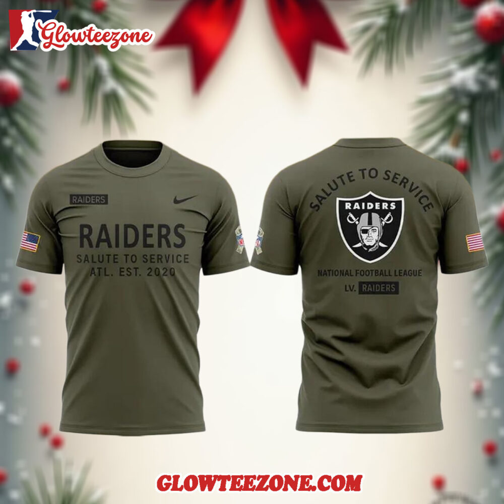 Las Vegas Raiders 2025 Nfl Veterans Day 3d Shirt 1